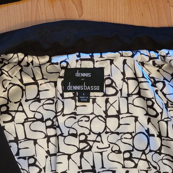 Dennis by Dennis Basso Black Hooded Trench Coat - L - Picture 11 of 13